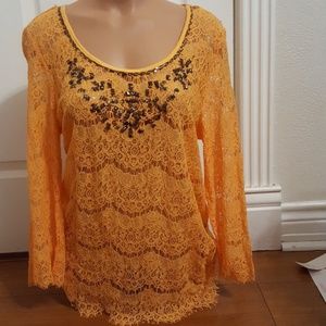 BKE from The Buckle Boutique Lace Blouse Size L